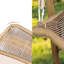 Balancelle avec support, capacité de poids de 570 lb, structure en bois rouille, double pour l'intérieur, l'extérieur, la chambre à coucher, le patio, le balcon surdimensionné