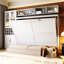 Grand lit, design, tablettes, blanc, espaces de vie confortables, finition blanche, petite taille-1847893302-1847893301
