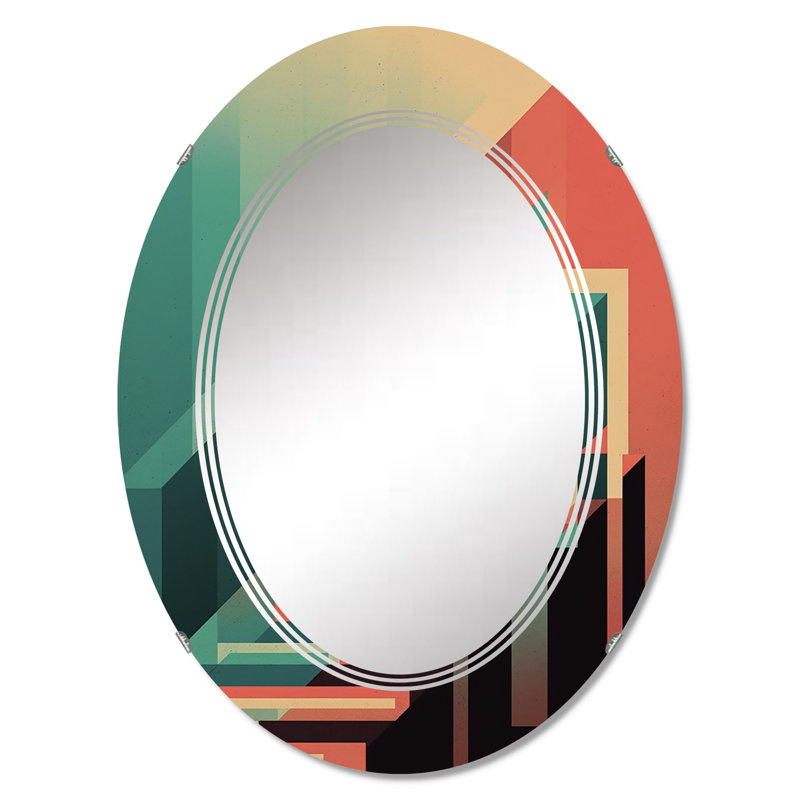 Daceyville - Miroir mural moderne ovale, 30 po x 20 po