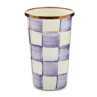 Violet Check 10 Ounce Tumbler
