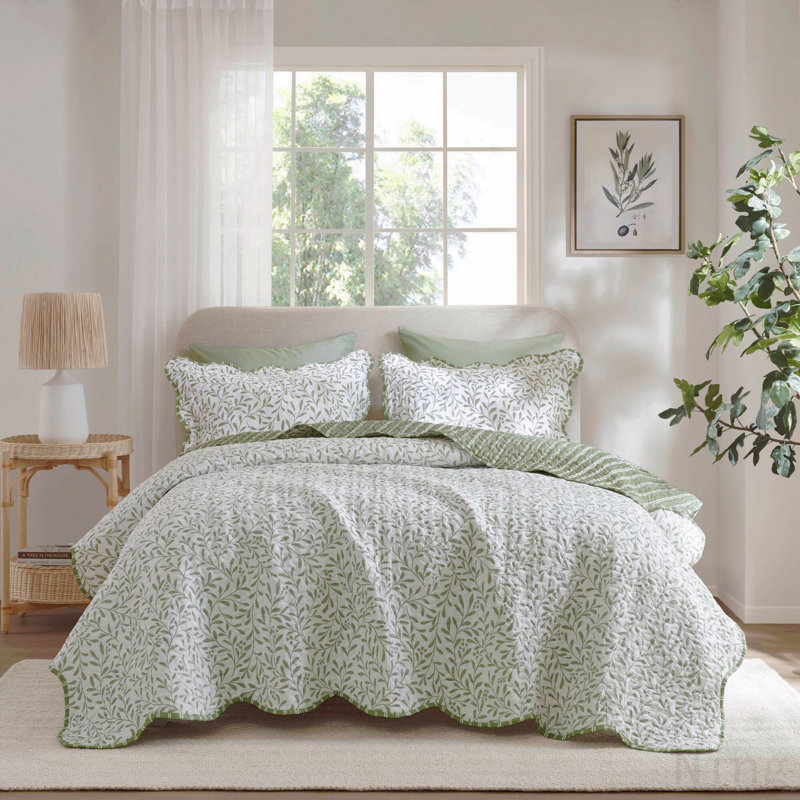 3- Piece Full/Queen Print Quilt Set