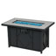 42" Rectangular Steel Propane Fire Pit Table with Hidden Tank, Tile Top & 60,000 BTU Burner – Black