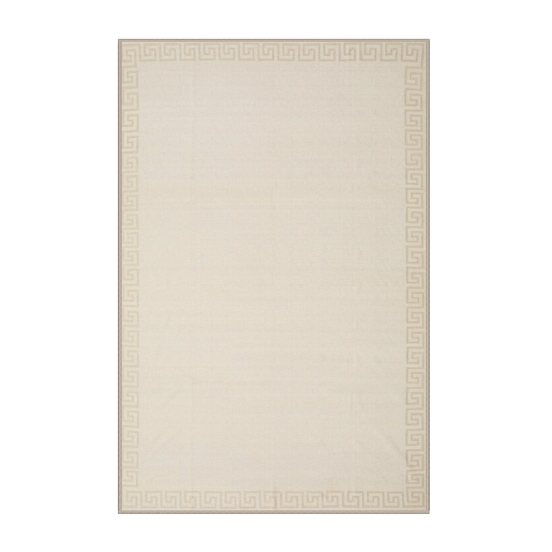 Tapis de zone beige léger contemporaine, Rectangle 2 pi x 4 pi