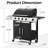 4-burner Propane Gas Grill With Side Burner