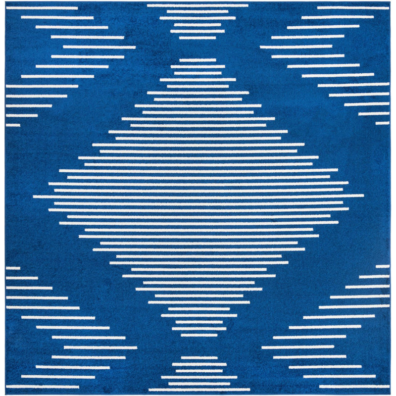 Geometric Indoor Rug, Square 9'10"
