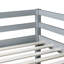 Lit mezzanine double en bois d'hévéa avec échelle-2104455403