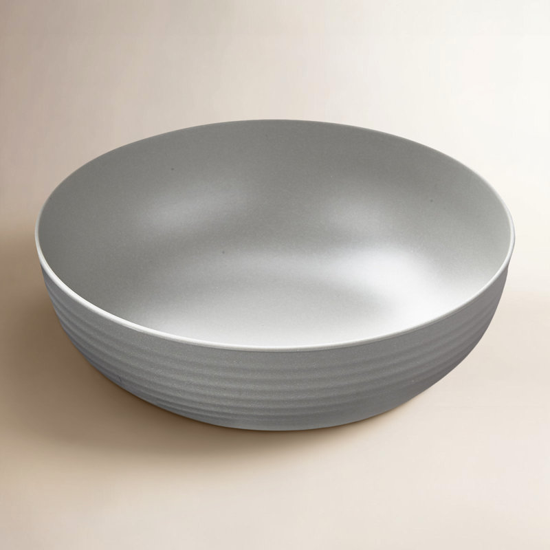 Brooklyn Melamine Serving Bowl Charcoal, Light Gray