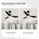 42''/52'' 3 - Blade Dimmable Ceiling Fan With Led Light & Remote Control