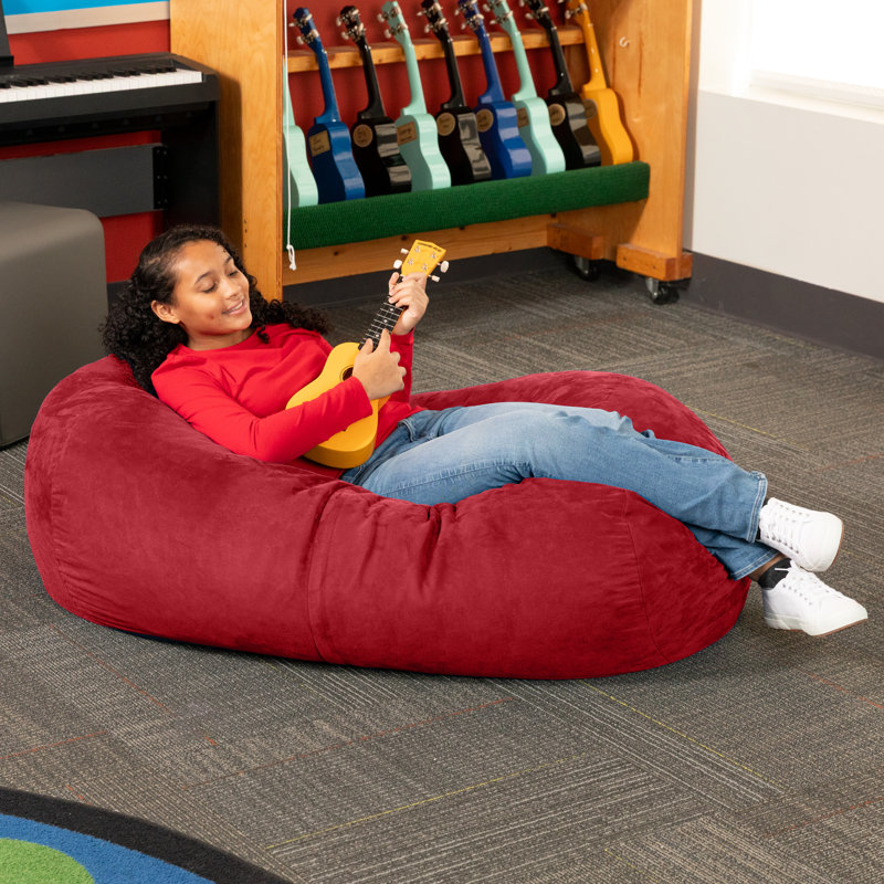 Jaxx Jr. Bean Bags Microfiber / Microsuede Bean Bag Chair & Lounger, Cherry