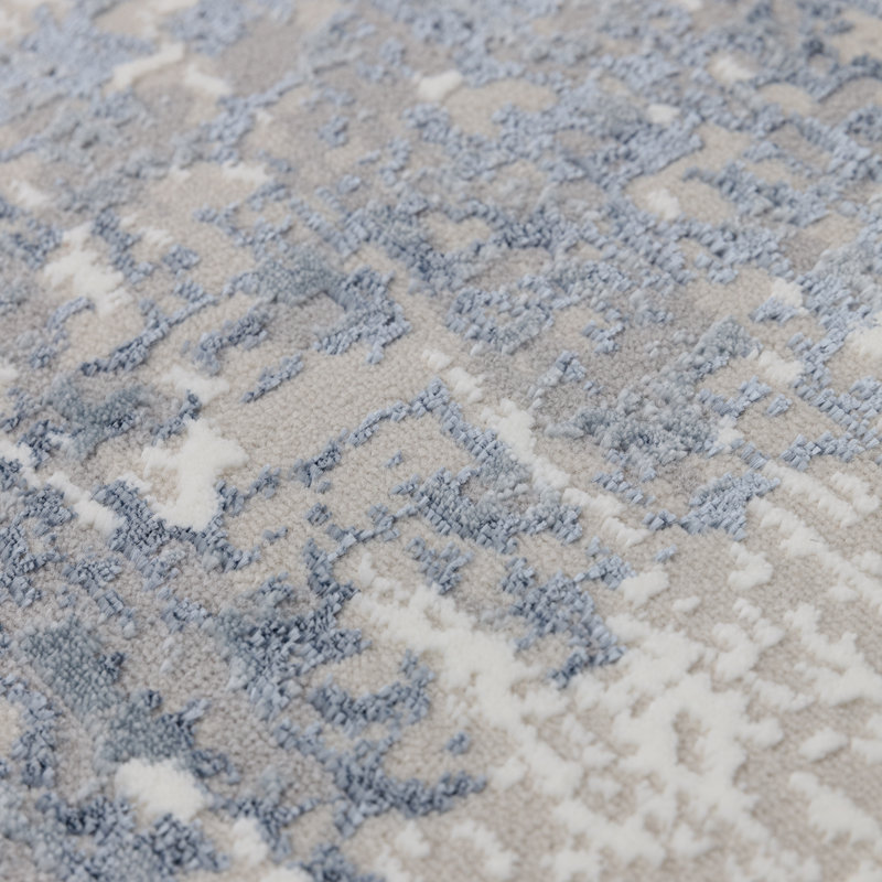 Annu Abstract Blue Area Rug, Rectangle 160 x 230 cm