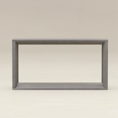 60" Rectangular Solid Wood Veneer Console Table