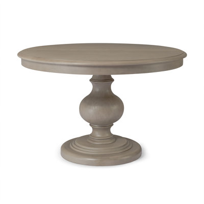 Maven Lane Zola Traditional Round Wooden Dining Table in Antiqued Grey Finish by Maven Lane