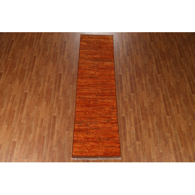 Tapis de couloir contemporain marocain noué à la main 3 x 10