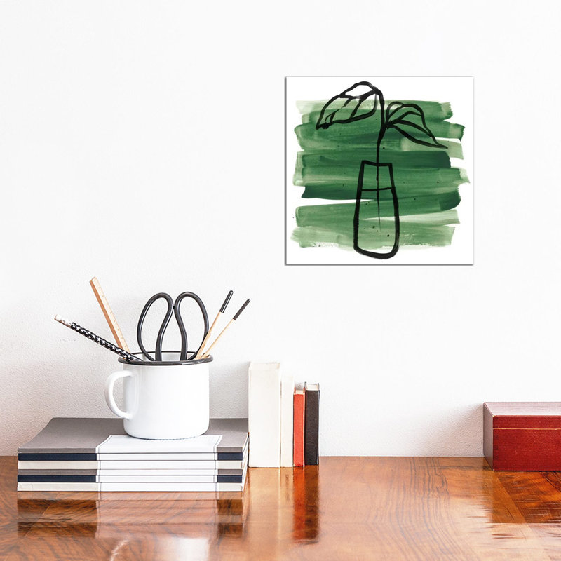 Tropical Sumi-E III by June Erica Vess - Wrapped Canvas Painting, 30.48 cm H x 30.48 cm W