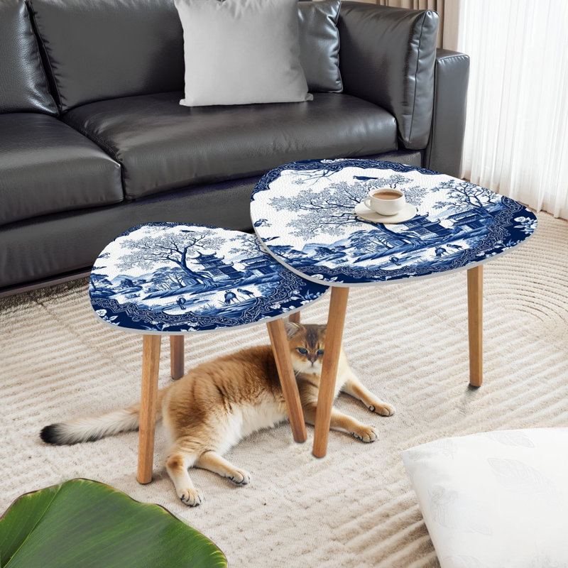 Ensemble de 2 tables basses gigognes Triangle