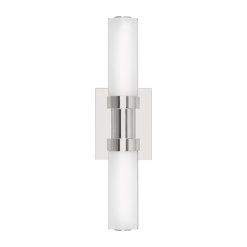 Éclairage à intensité variable pour meuble-lavabo à DEL 1 lumière Kelan, Chrome, 18"H x 4.75"W x 4.5"D, 15 W