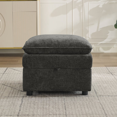 27.2" Square Storage Ottoman