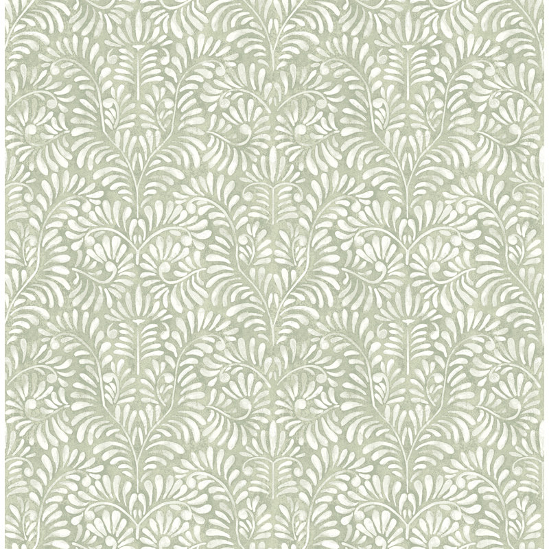 Floral Wallpaper Double Roll, Green