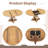 5-Piece Extendable Rustic Dining Table Set for 4-6, Solid Wood Frame & Padded Seats-1239496538