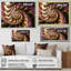«Fractal Flower In Vintage Gold and Pink - Abstract Botanicals», reproduction sur toile-1343822520-1343822521