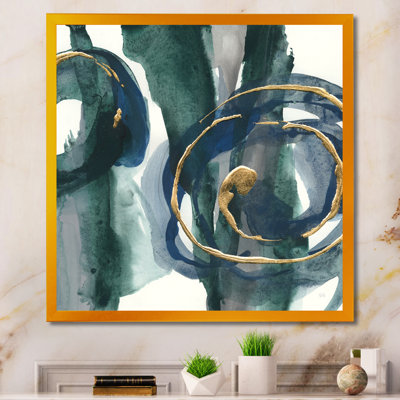 " Mettalic Indigo And Gold III "