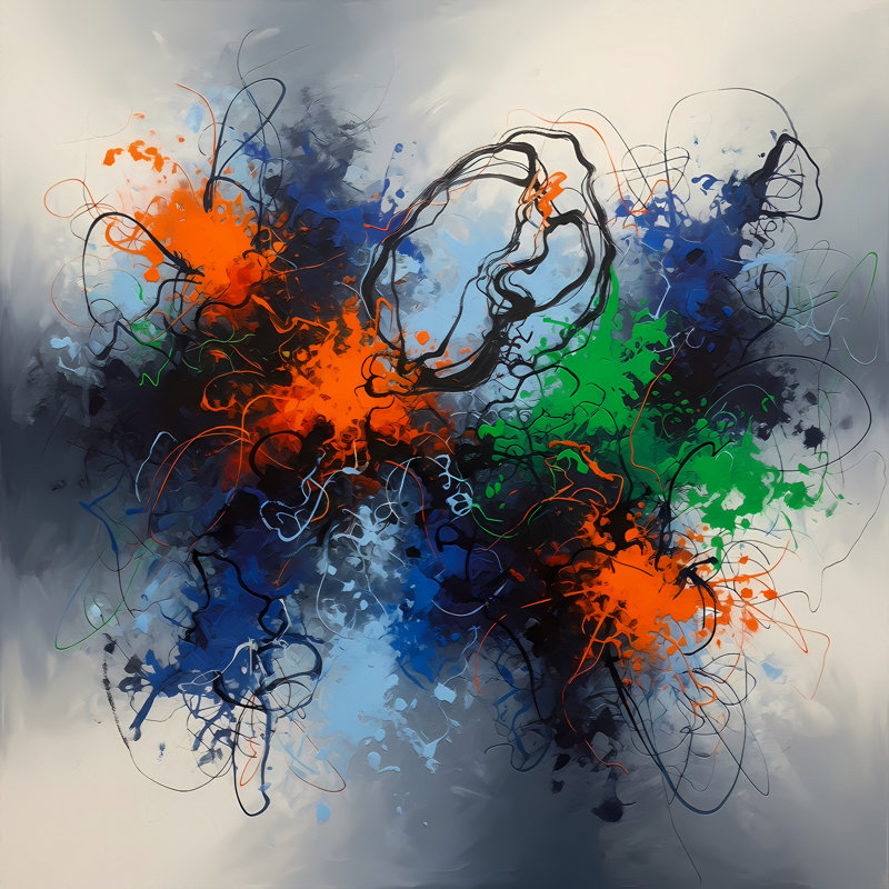 Synaptic Storm, 24" H x 24" W