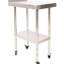 24 x 15 35-1 / 2 pouces, acier inoxydable, table de travail robuste, charge de 440 lb, 4, dosseret, tablette inférieure réglable, restaurant, hôtel, table de préparation en acier pour la lessive avec dosseret et pour la cuisine-113923272