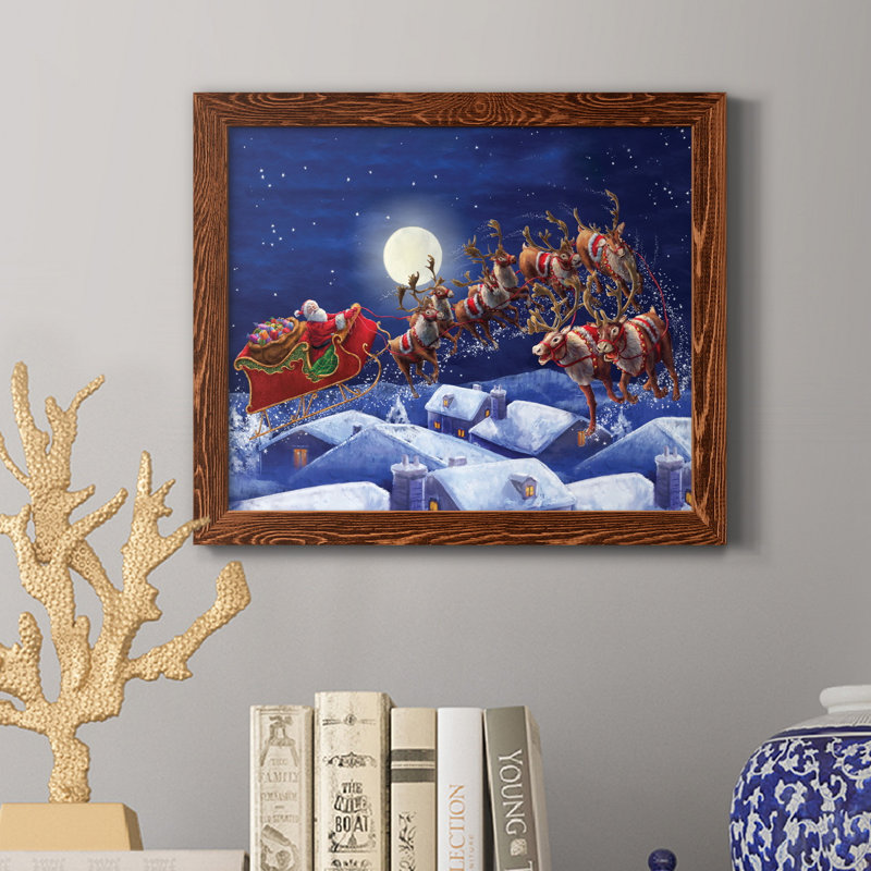 Rooftop Ride - Reproduction d'art sur toile encadrée, H 20 po x l 17 po x P 1,5 po, Toile avec cadre érable