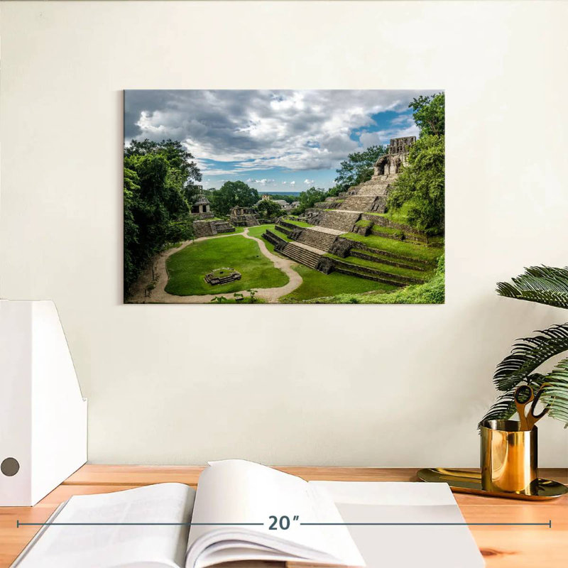 Lilie, ruines mayas de Palenque, H 8 po x l 12 po