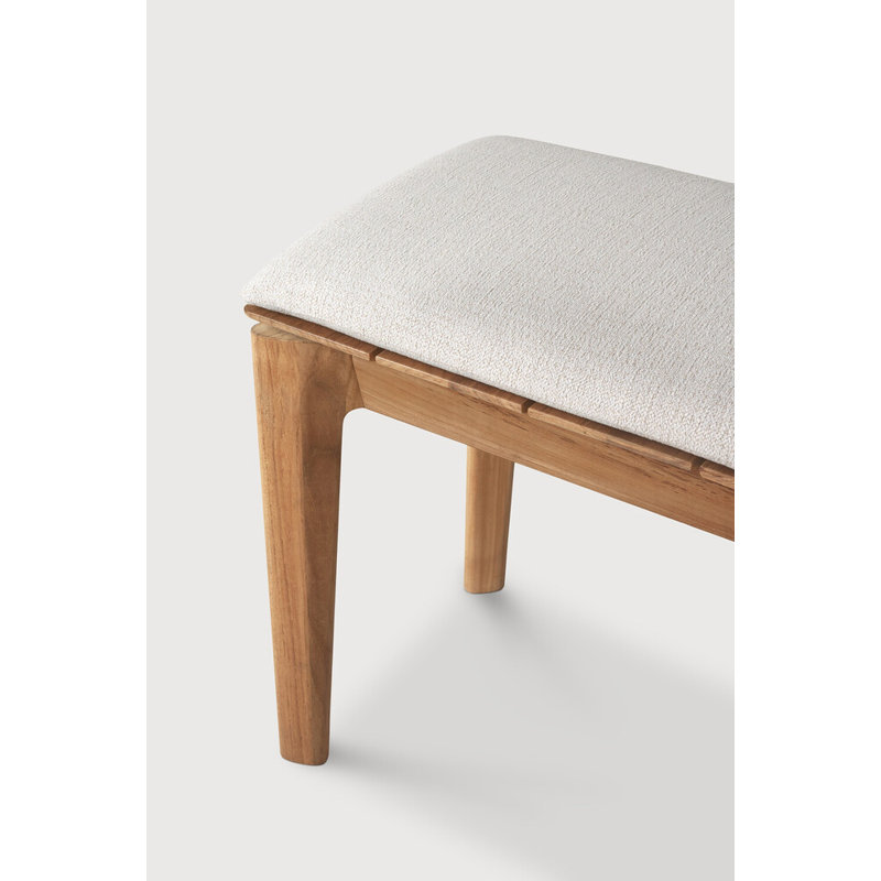 Bok Outdoor Teak Dining Bench, Off White