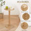 Petite table d'appoint, table d'appoint pour les petits espaces, table d'appoint moderne avec pieds en bois massif, tables de bout rondes, salon pour chambre à coucher et bureau-201269216