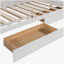 Grand lit plateforme en bois avec 2 grands tiroirs et un tiroir de taille T-XL