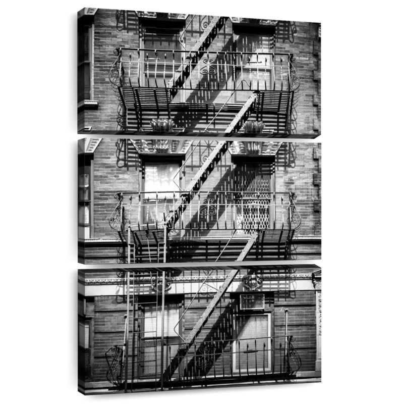 Lilie NYC Facade With Fire Escape, 32" H x 20" W