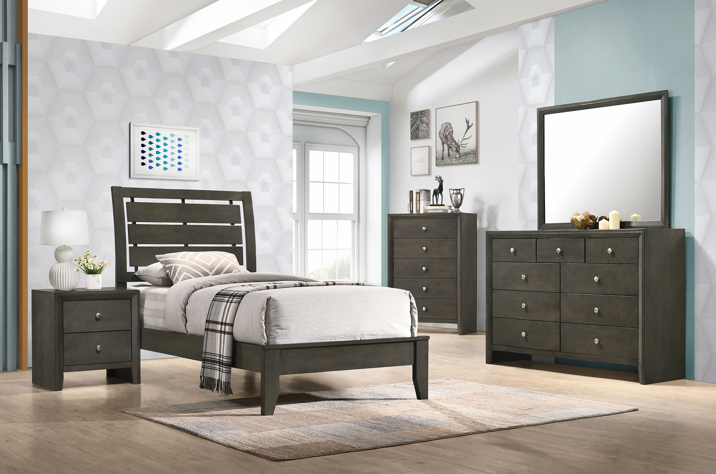 Red Barrel Studio® Serenity 5-Piece Eastern Bedroom Set Rich Merlot ...