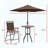 Outdoor Bar Set with Adjustable Umbrella