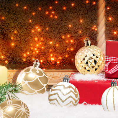 30-Piece Set: 2.5" Shatterproof Christmas Ball Ornaments For Tree Decoration