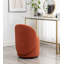 Fauteuil demi-tonneau pivotant en polyester de 20 po Annielise-263278414