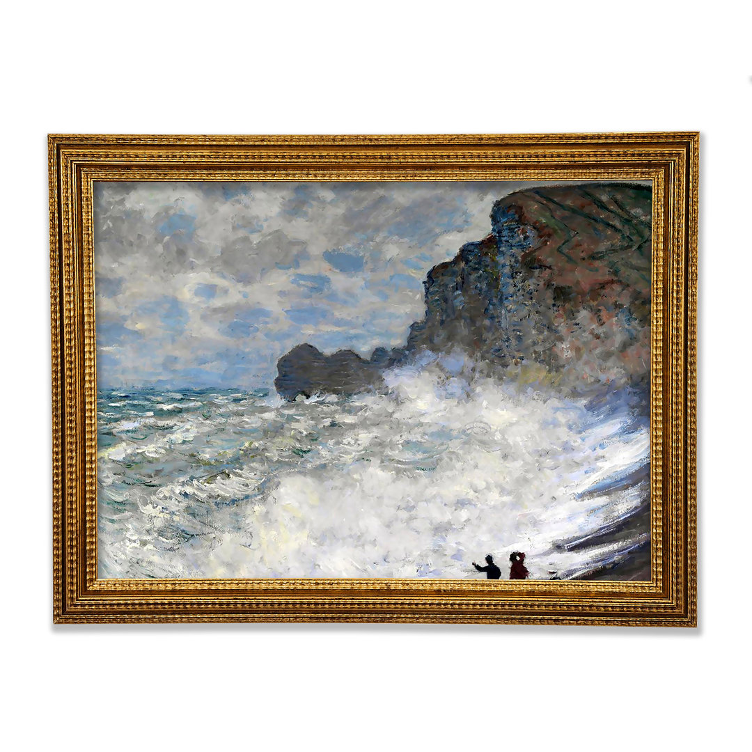 Raues Wetter in Etretat von Monet - Einzelne Bilderrahmen Kunstdrucke