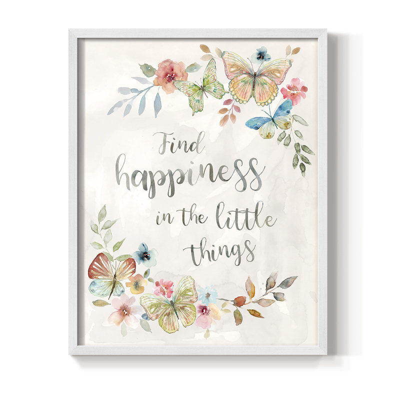 Butterfly Type I Framed Print - Solid Wood, White, 28" H x 22" W