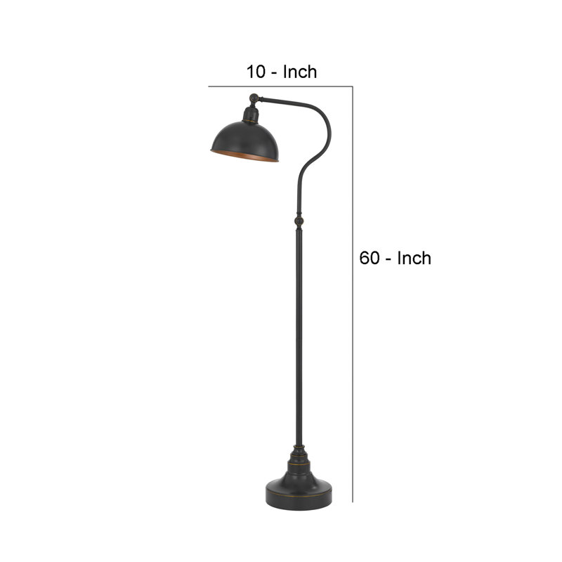 Lampe sur pied arquée 60 po Cvja, Bronze