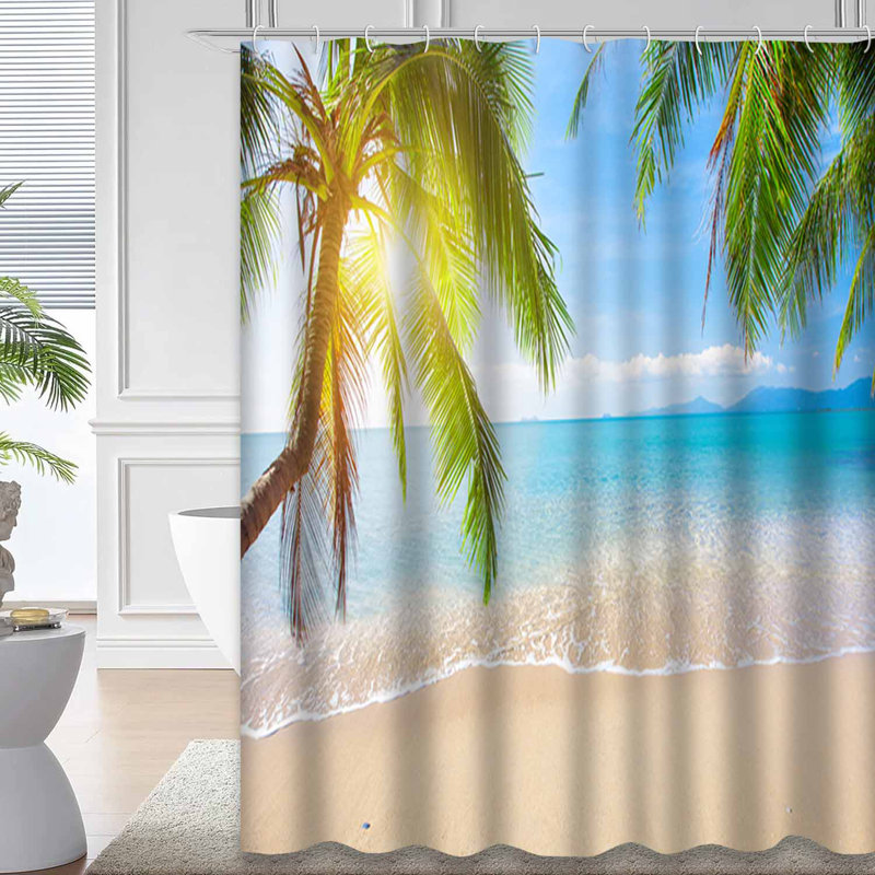 Rideau de douche Palm Beach, L 72 po x l 78 po