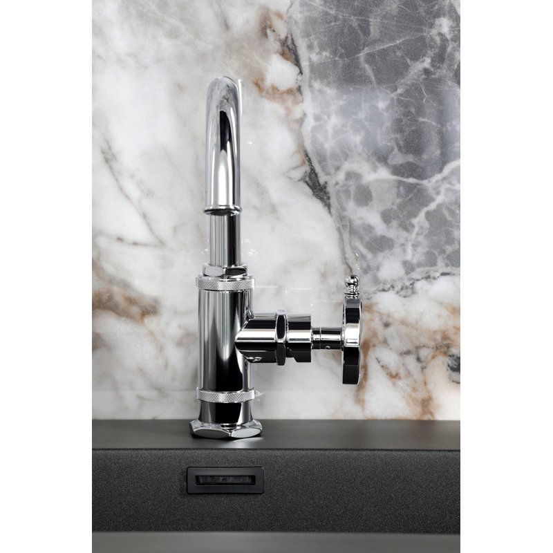 Kingston Brass Belknap Single-Handle 1-Hole Deck Mount Bathroom Faucet, Polished Chrome