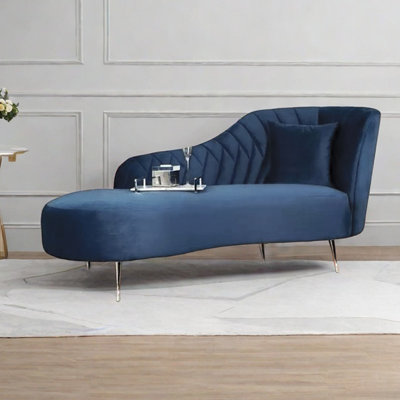 Ergonomic Indoor Chaise Lounges with Metal Legs by Hype Styled