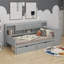Lit de jour simple avec armoires et tiroirs-124640093