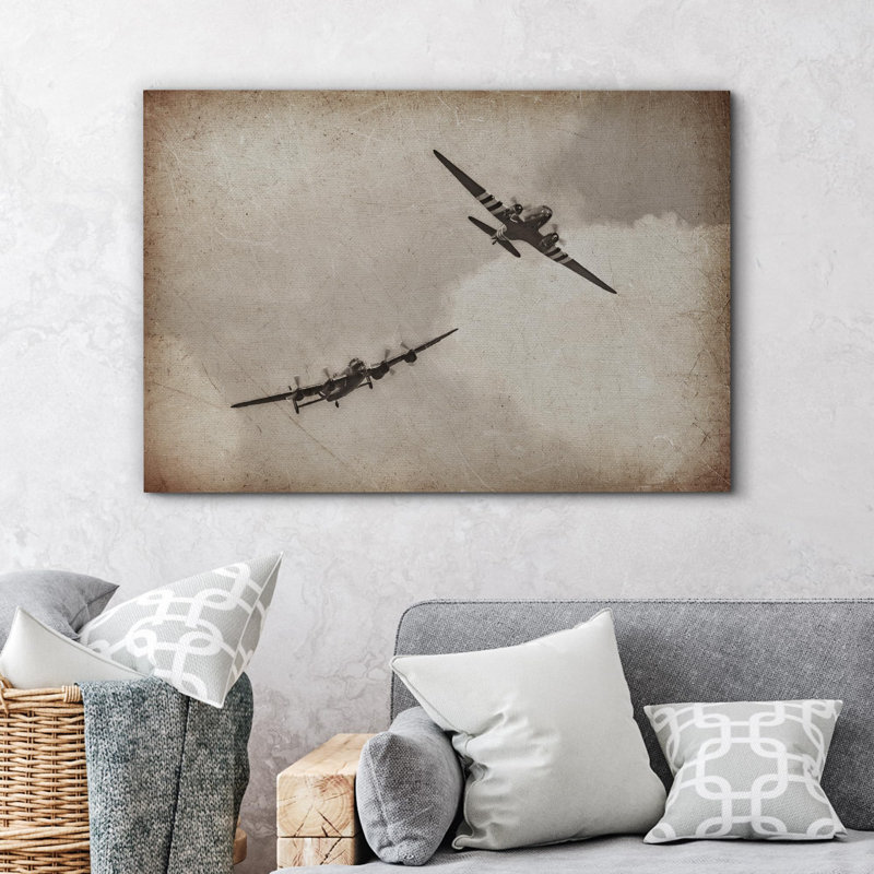 Avion de chasse antique rétro de la Seconde Guerre mondiale, H 12 po x l 18 po x P 1,5 po