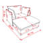Fauteuil d'appoint surdimensionné de 103,5 cm de large, canapé-lit nuage en chenille à assise profonde avec repose-pieds-1446313828