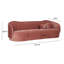 92.5" Mauve Textured Performance Velvet Sofa-2019215415