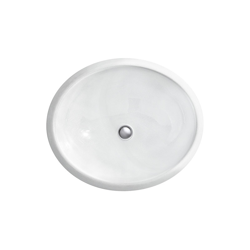 KOHLER Sartorial Herringbone Caxton, ARTIST EDITIONS Oval Undermount Bathroom Sink, White