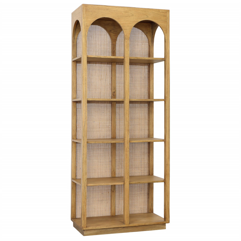 Leonardo 79" Tall Mindi Wood Bookcase, Natural