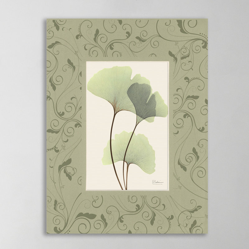 "Gingko", toile tendue par Albert Koetsier, H 48 po x l 36 po x P 1,5 po